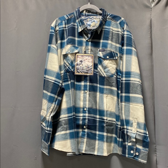 The Great Wave Button Down And Flannel Shirt - Size 2XL - Picture 2 of 6